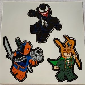 New!  Lego Stickers!  Three individual stickers!